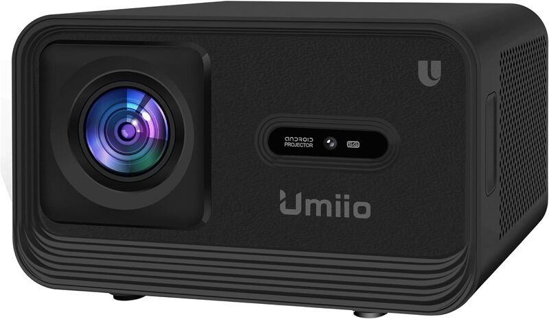 Inder Umiio 4K WiFi6 Bluetooth Projector  Home Theater Video Projector Focus By Remote Control Keystone Smart Projector iOS PC1200ANSI